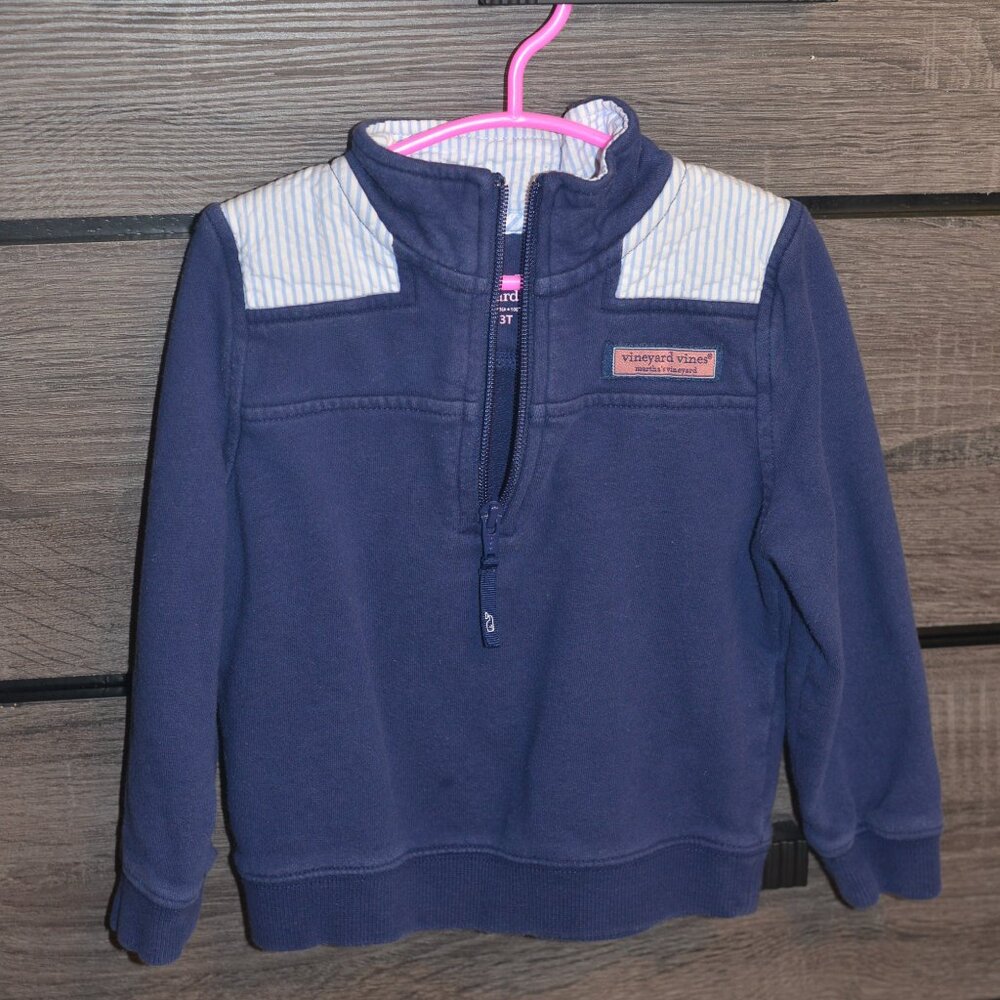 Vineyard Vines 1/4 Zipup Pullover Sweater EUC 3T